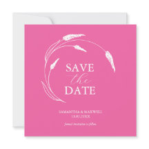 Fuchsia Pink Wedding Save The Date Templates