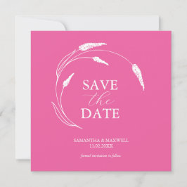 Fuchsia Pink Wedding Save The Date Templates Einladung