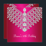 Fuchsia Pink White Diamond Jewel 30. Geburtstag Einladung<br><div class="desc">Fuchsia Pink White Diamond Jewel 30. Geburtstag Party Einladung Template. Verziert Jewel Birthday Party. Klicken Sie auf der Produktseite auf die Schaltfläche "Anpassen"</div>