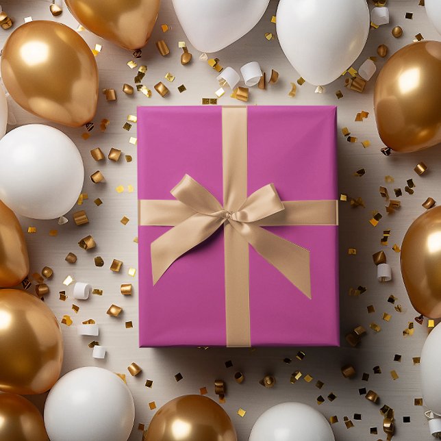 Fuchsia Pink Wrapping Paper Roll Geschenkpapier (Von Creator hochgeladen)