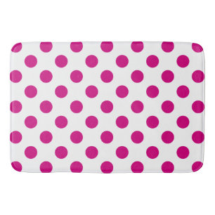 Fuchsia polka dots badematte