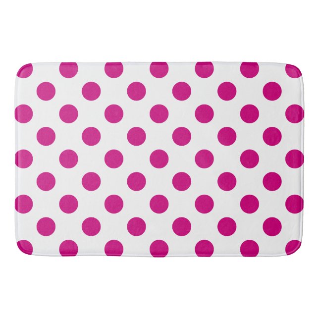 Fuchsia polka dots badematte (Vorderseite)