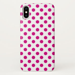 Fuchsia polka dots Case-Mate iPhone hülle