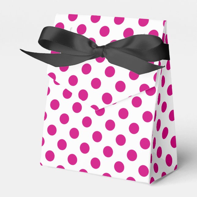 Fuchsia polka dots geschenkschachtel (Vorderseite)
