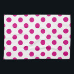 Fuchsia polka dots handtuch<br><div class="desc">Fuchsien und weiße Polka-Punkte</div>