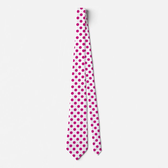Fuchsia polka dots krawatte (Vorderseite)