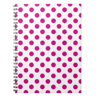 Fuchsia polka dots notizblock