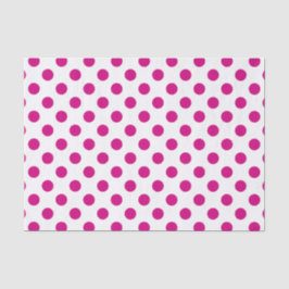 Fuchsia polka dots seidenpapier