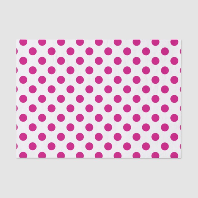 Fuchsia polka dots seidenpapier (Vorderseite)