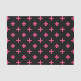 Fuchsia polka kreuzt schwarz seidenpapier