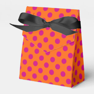 Fuchsia-Polka-Punkte auf Orange Geschenkschachtel