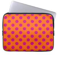 Fuchsia-Polka-Punkte auf Orange