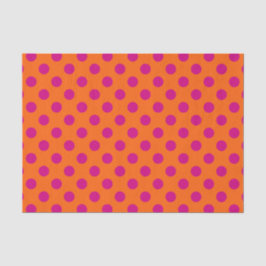 Fuchsia-Polka-Punkte auf Orange Seidenpapier