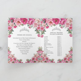 Fuchsia Quinceanera Padrinos Church Events Program Programm