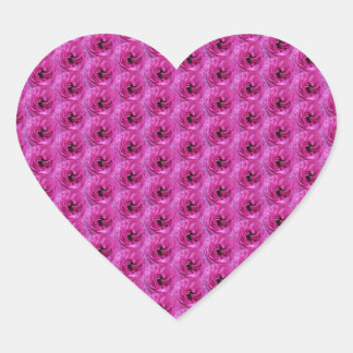 Fuchsia Ranunculus - Modernes Blumendesign Herz-Aufkleber