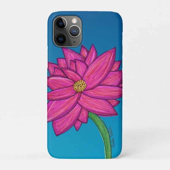 Fuchsia Rosa Blume Case-Mate iPhone Hülle (Rückseite)