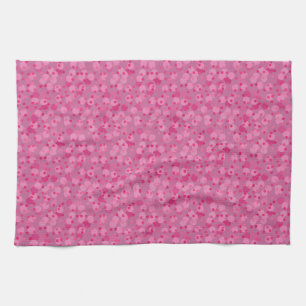 Fuchsia Rosa, Rosé und Cranberry-Punkte Geschirrtuch