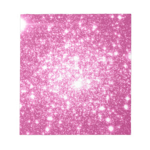 Fuchsia Rosa Sterne Notizblock