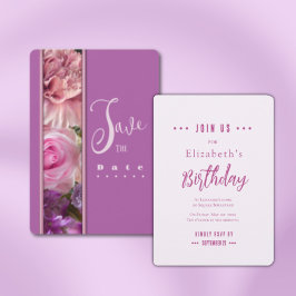 Fuchsia Rose Geburtstagsparty Einladung