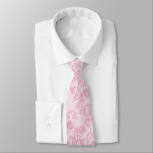 Fuchsia-Rosen auf Rosa Krawatte