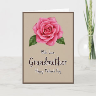 Fuchsia-Rosen-Oma-Tag-Karte Karte