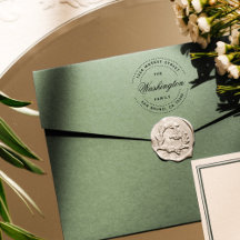 Fuchsia-Script-Familienname | Runde Rücksendeadres