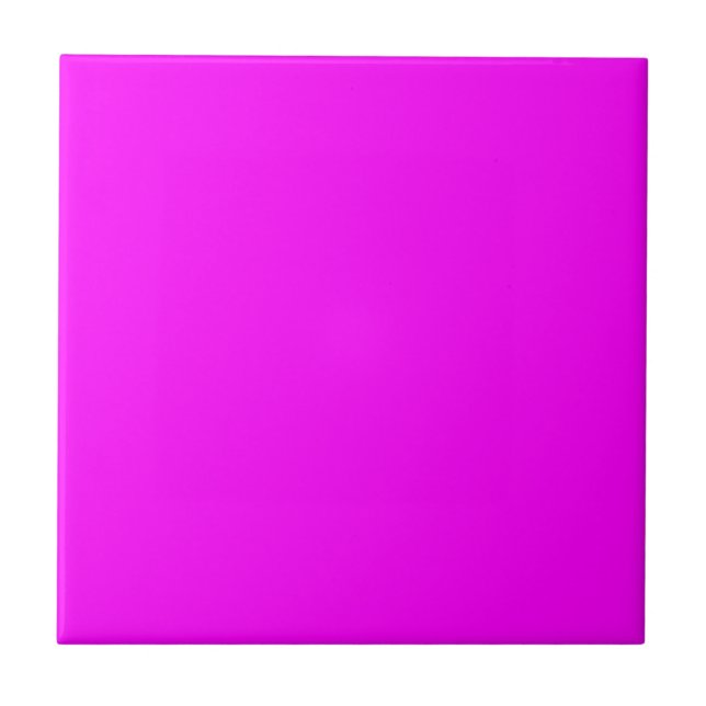 Fuchsia Solid Color Fliese (Vorderseite)
