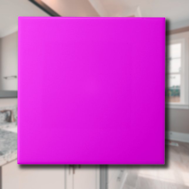 Fuchsia Solid Color | Klassisches Elegant Fliese (Von Creator hochgeladen)