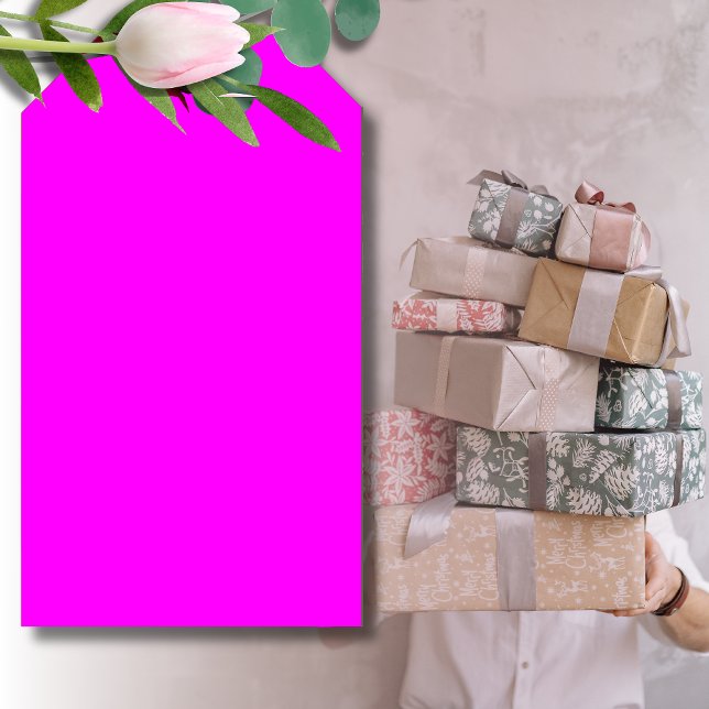 Fuchsia Solid Color | Klassisches Elegant Geschenkanhänger (Von Creator hochgeladen)