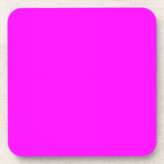 Fuchsia Solid Color | Klassisches Elegant Getränkeuntersetzer (Vorderseite)