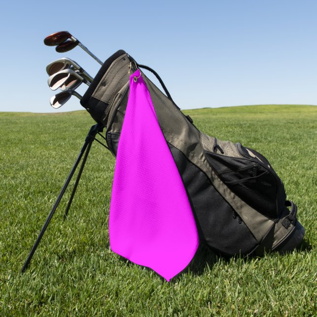Fuchsia Solid Color | Klassisches Elegant Golfhandtuch (Gras)