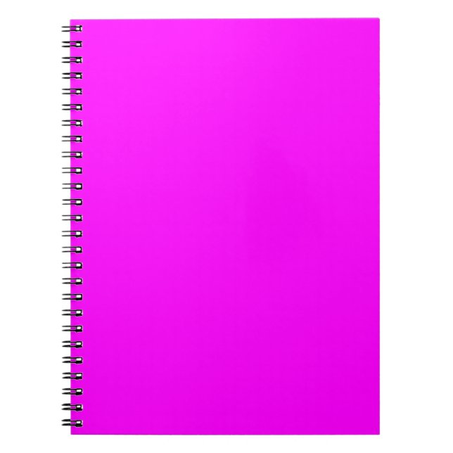 Fuchsia Solid Color | Klassisches Elegant Notizblock (Vorderseite)