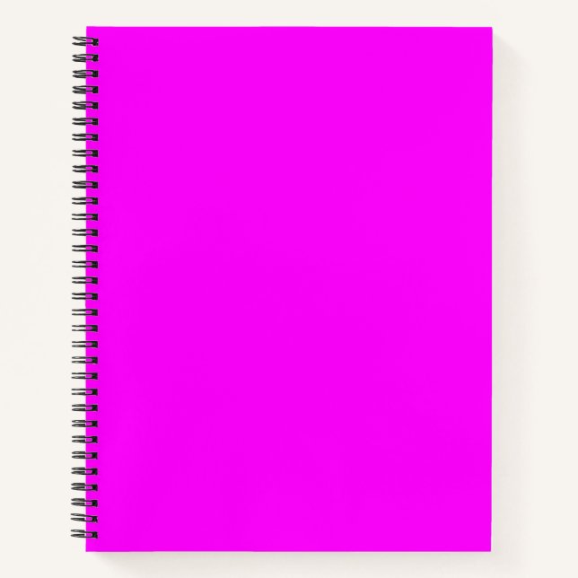 Fuchsia Solid Color Notizbuch (Vorderseite)