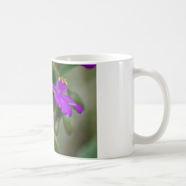 Fuchsia Spiderwort Twins Wildblume Geschenke Appar Tasse (Rechts)