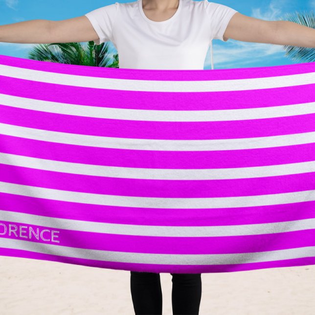 Fuchsia-Stangen - personalisiert Strandtuch (Von Creator hochgeladen)