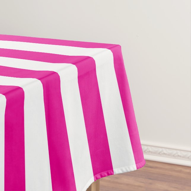 Fuchsia Stripes Tischdecke (Beispiel)