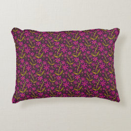 Fuchsia | Tanzende Aquarell-Gänseblümchen Dekokissen