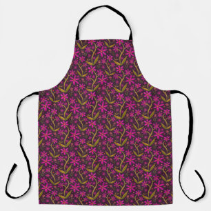 Fuchsia Tanzende Aquarell-Gänseblümchen-Schürze Schürze