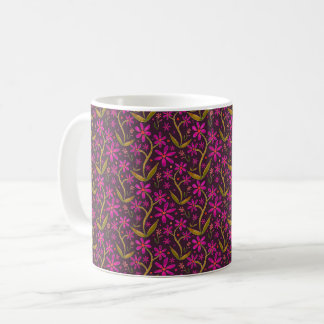 Fuchsia | Tanzende Gänseblümchen Aquarell Kaffeetasse