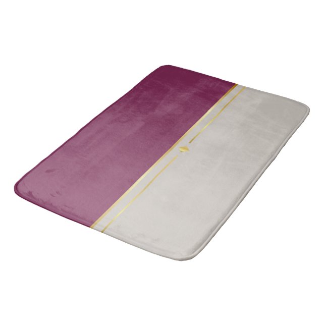 Fuchsia & Taupe Haven Badematte (Schrägansicht)