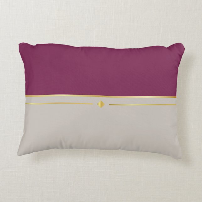 Fuchsia & Taupe Haven Dekokissen (Rückseite)