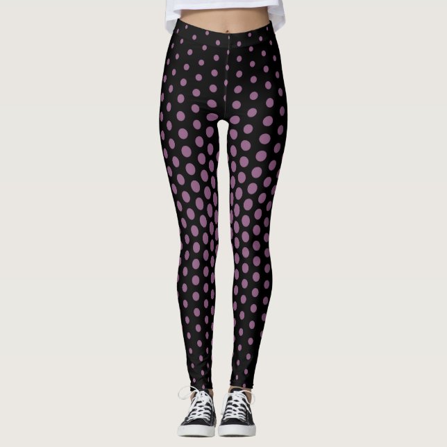 Fuchsia Techno Dot Pattern Leggings (Vorderseite)