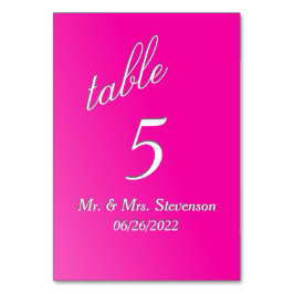 Fuchsia-Tischnummer Tischnummer