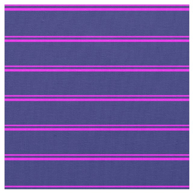 Fuchsia und Midnight Blue farbene Streifen Stoff (Nahaufnahme)