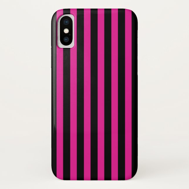 Fuchsia und schwarze Süßigkeiten Case-Mate iPhone Hülle (Rückseite)