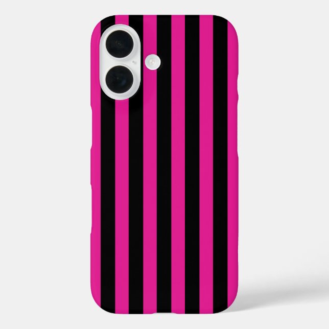 Fuchsia und schwarze Süßigkeiten Case-Mate iPhone Hülle (Rückseite)