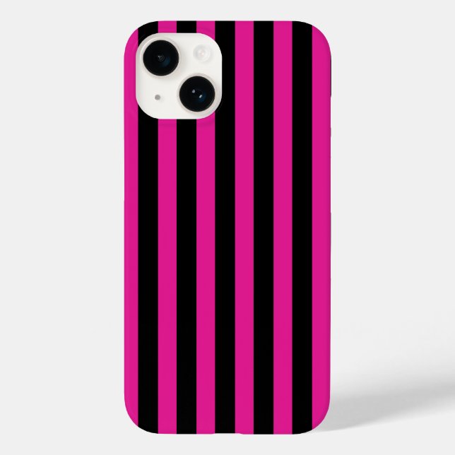 Fuchsia und schwarze Süßigkeiten Case-Mate iPhone Hülle (Rückseite)