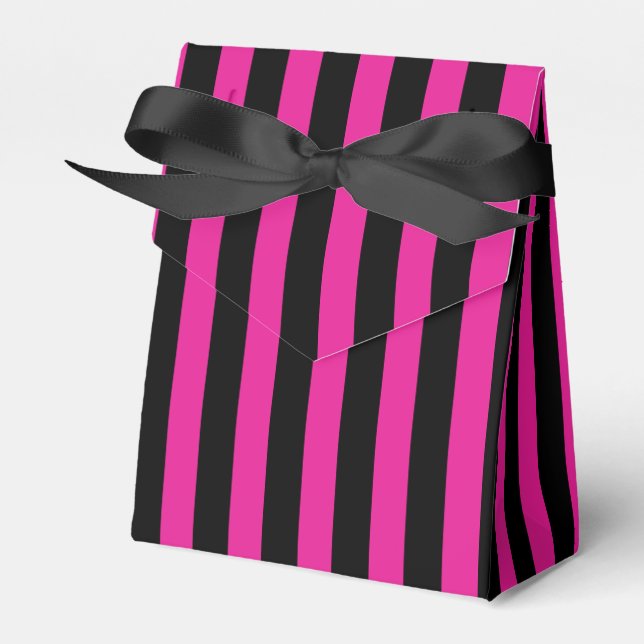 Fuchsia und schwarze Süßigkeiten Geschenkschachtel (Vorderseite)
