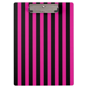 Fuchsia und schwarze Süßigkeiten Klemmbrett