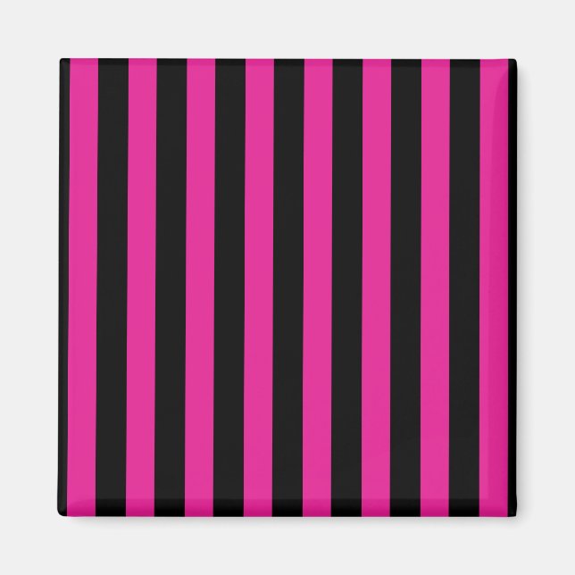 Fuchsia und schwarze Süßigkeiten Magnet (Vorne)